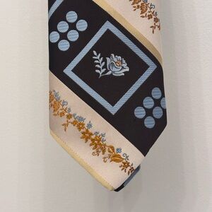 Vtg 70s Mr. John Beau Brummell Wide Geometric Floral Tie